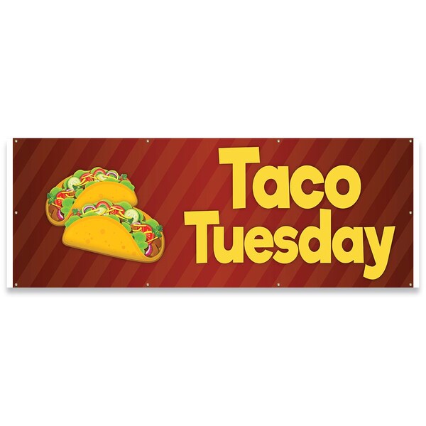 Taco Tuesday Banner Concession Stand Food Truck Single Sided